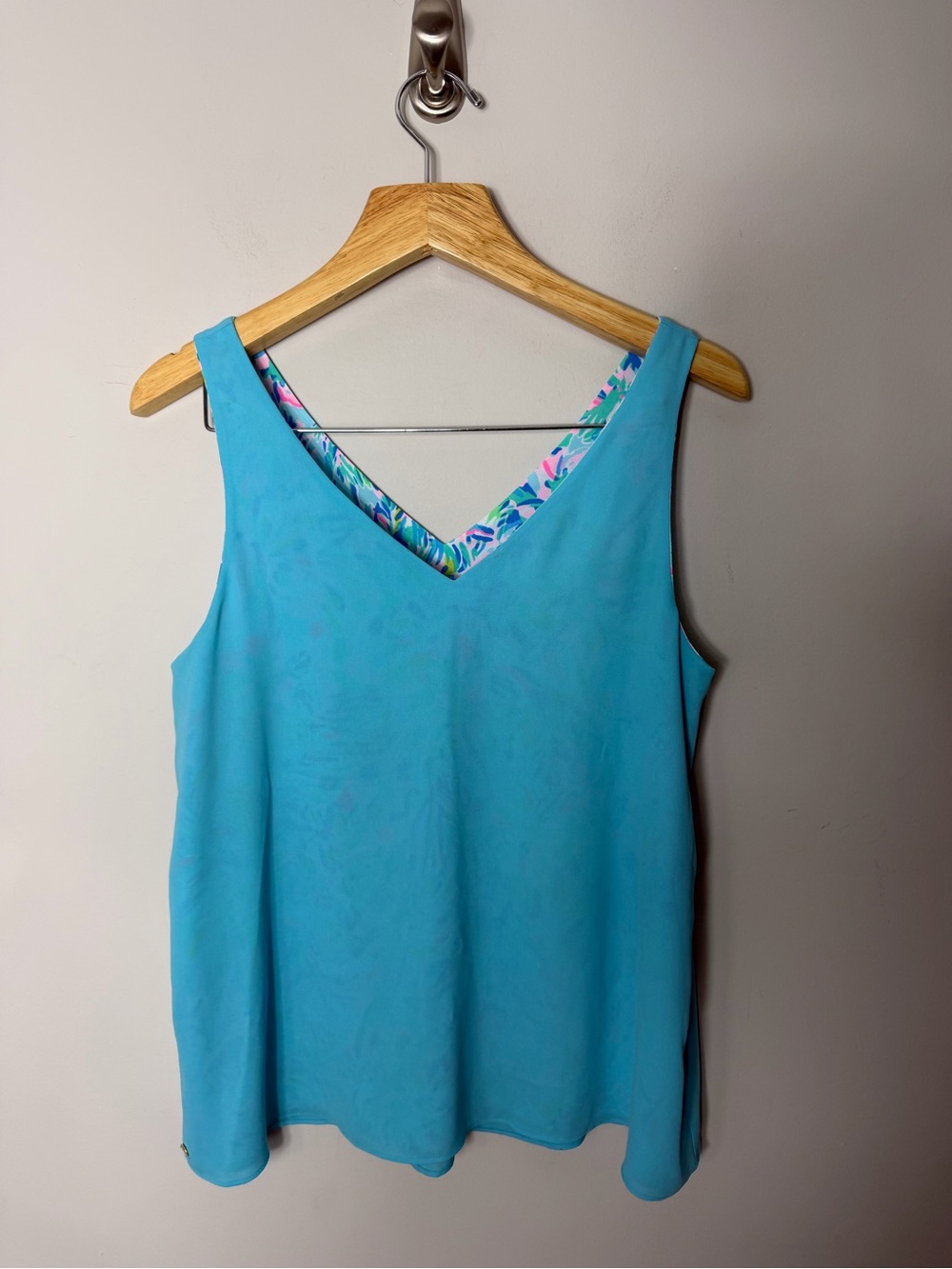Lilly Pulitzer Florin Reversible Printed Tank Top Sleeveless V Neck 889 - Picture 5 of 7